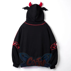 【Ready To Ship + Free Shipping】Cosfun Original Halloween Animal Tales Demon Bat Black Full Zip