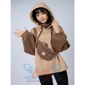 Winter Bear Detachable Bag Fake Two-Piece Fleece Hoodie Mp006068 Sold Out! Sweatshirt