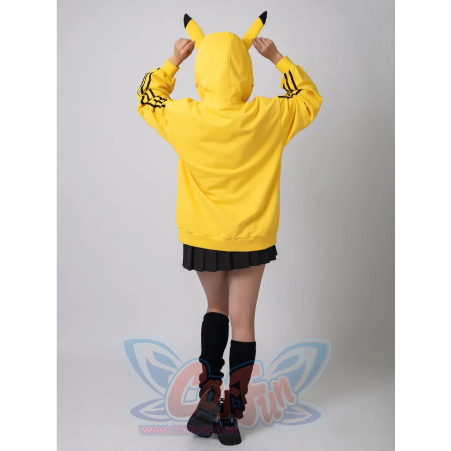 Cosfun Original Cute Electric Critter Yellow Grunge Cosplay Full Zip Hoodie A00006 Sweatshirt