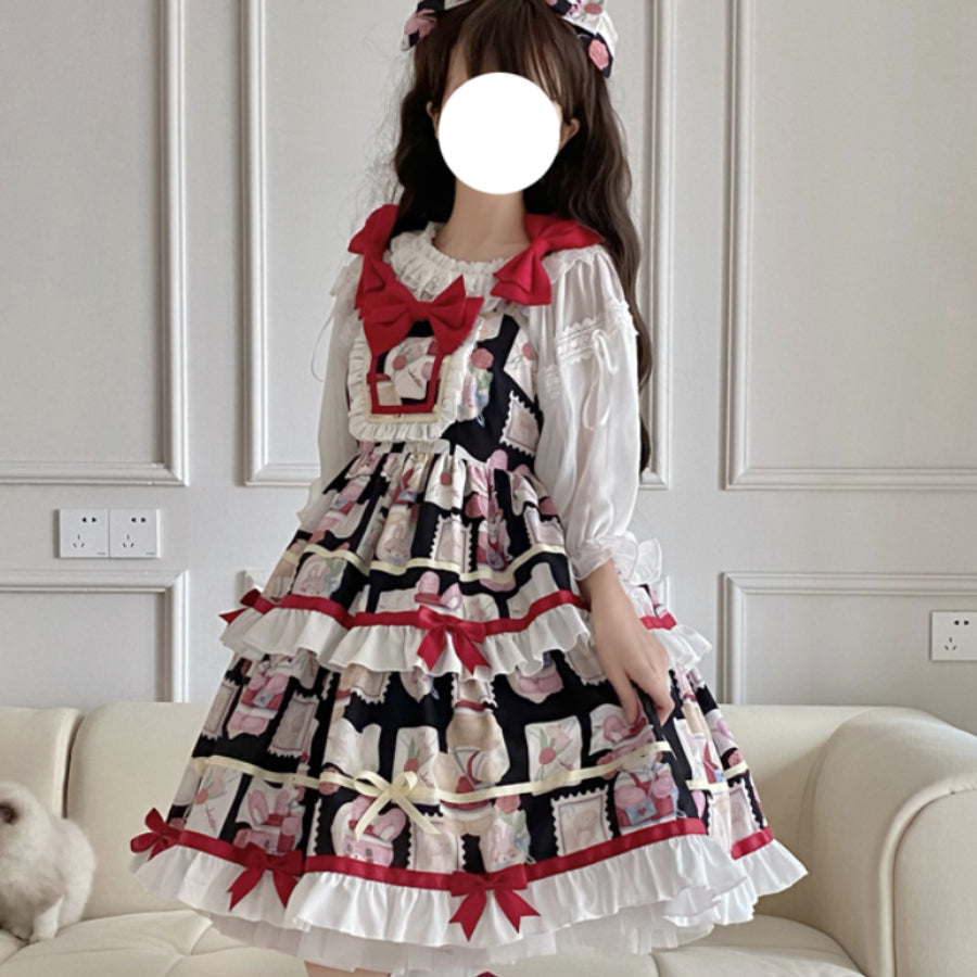 Sweet and Lovely Cake Lolita Jumper Skirt