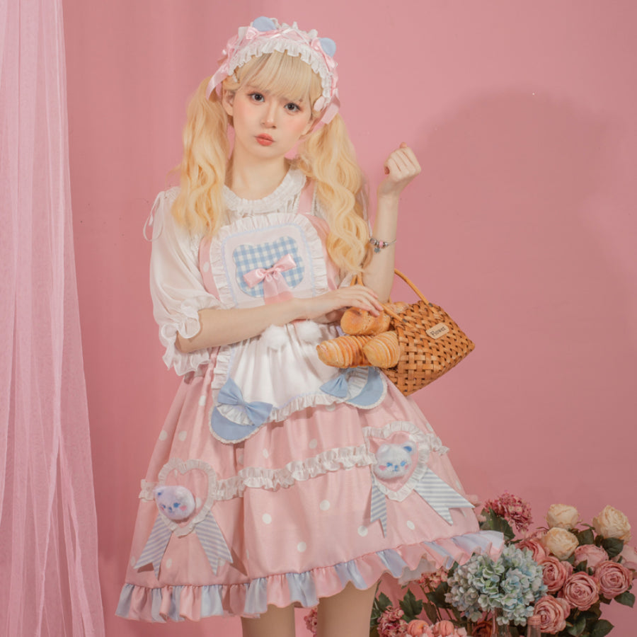 Sweet and Lovely Bear Lolita Jumper Skirt