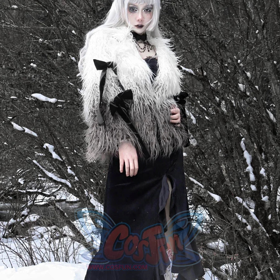 Winter Gothic Mongolian Fur Gradient Color Thickened Coat