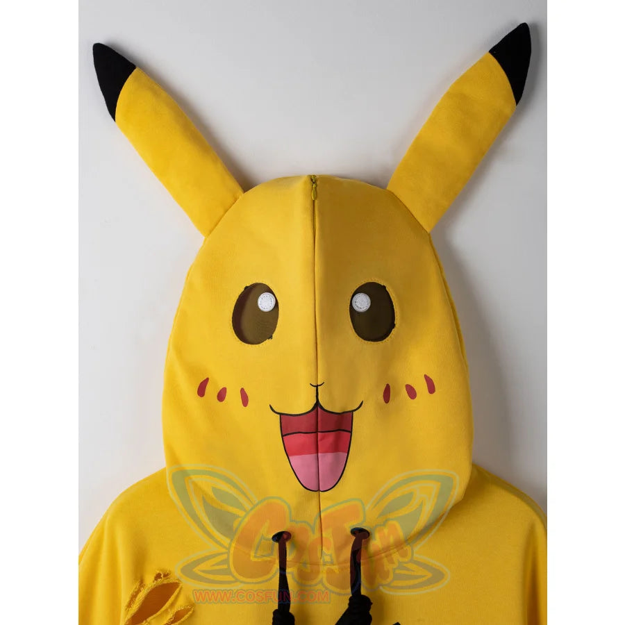 Cosfun Original Cute Electric Critter Yellow Grunge Cosplay Full Zip Hoodie A00006 Sweatshirt