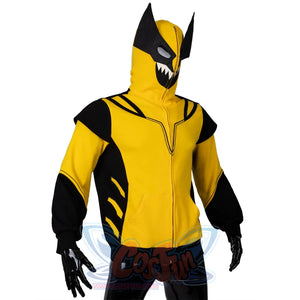 【Free Shipping】Cosfun Original Wolverine Derivative Full Zip Hoodie Sweatshirt Fy0058