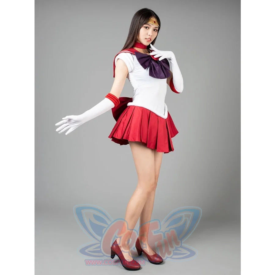 Sailor Moon Mars Hino Rei Cosplay Costumes Red Suit Mp000570