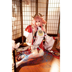 Genshin Impact Guuji Yae Miko Cosplay Costume C02884 Aaa Costumes