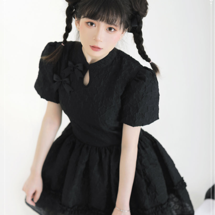 New Chinese Style Sweet and Sexy Lolita Slim Bubble Dress