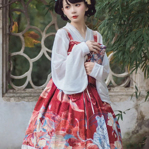 Chinese Style High Waist Lolita Jumper Skirt