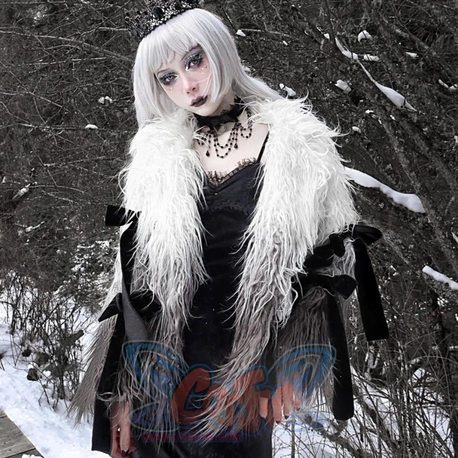 Winter Gothic Mongolian Fur Gradient Color Thickened Coat