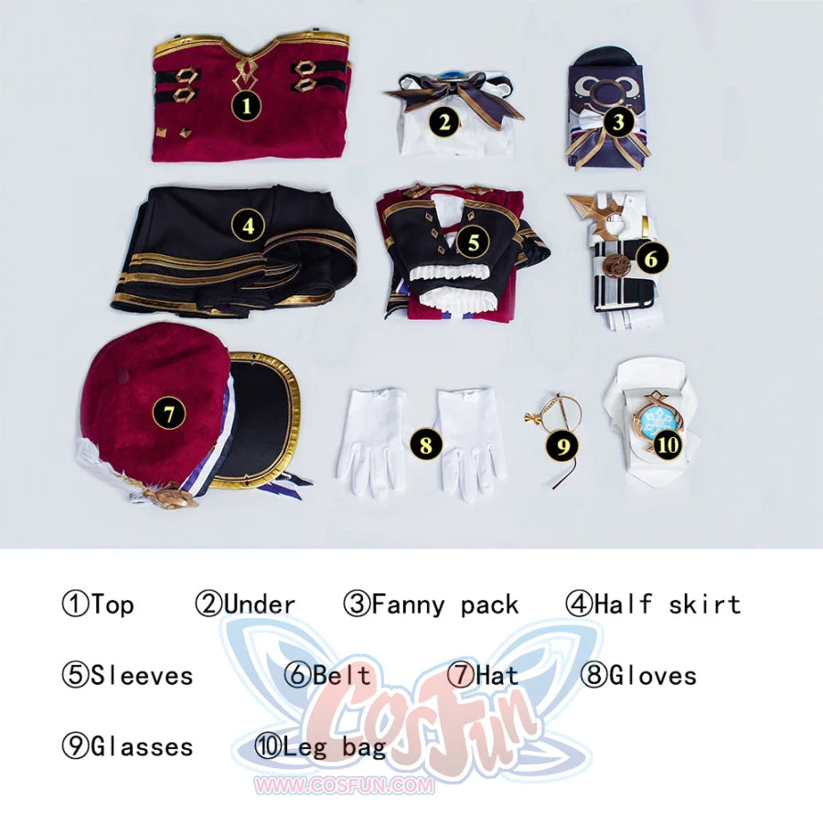 Genshin Impact Charlotte Cosplay Costume C08607 Aa Costumes