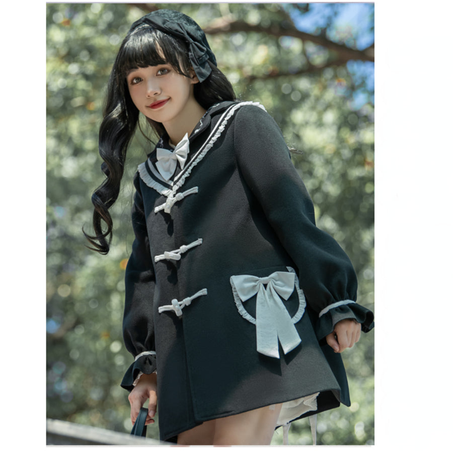 Japanese College Style Lolita Woolen Coat