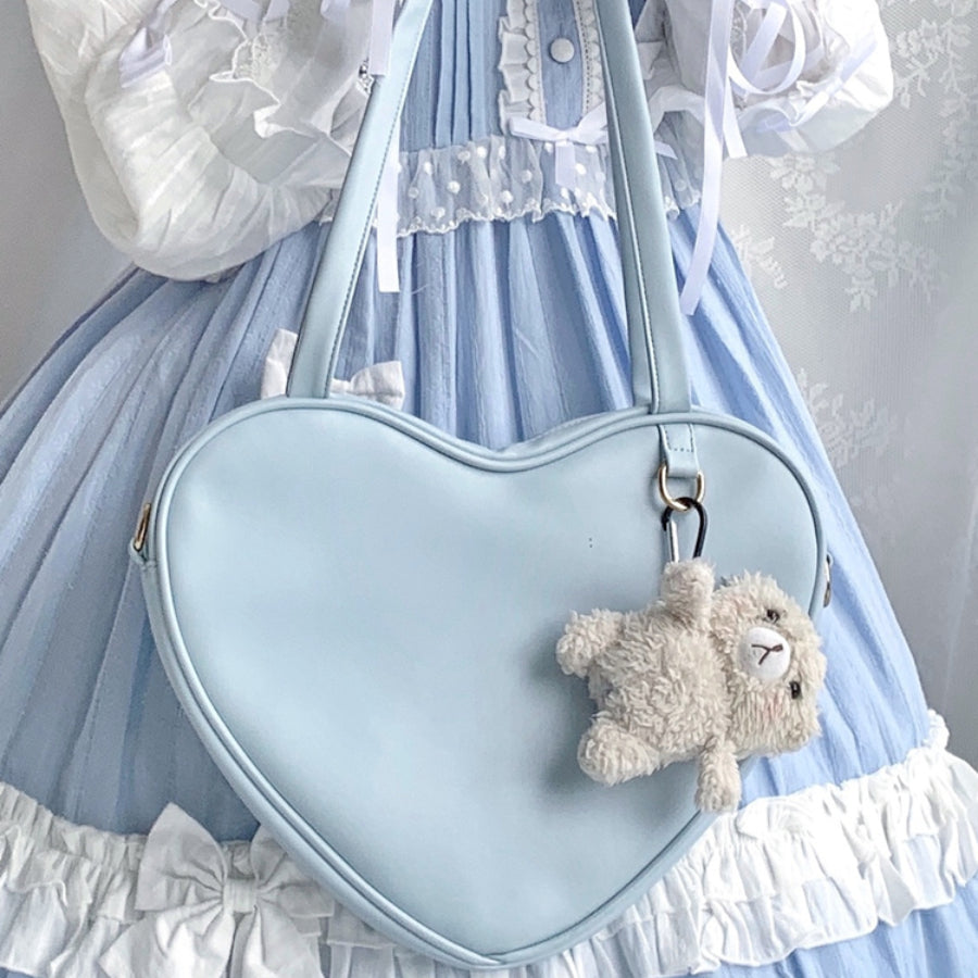 Lovely Large Size Heart-shaped Shoulder Bag S22932