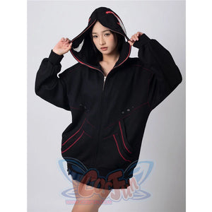 Cosfun Original Black Red Cosplay Hoodie Jacket A00005 Sweatshirt