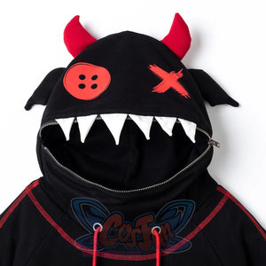 【Ready To Ship + Free Shipping】Cosfun Original Halloween Animal Tales Demon Bat Black Full Zip