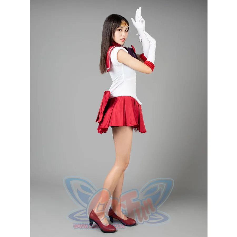 Sailor Moon Mars Hino Rei Cosplay Costumes Red Suit Mp000570