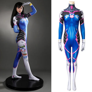 Overwatch D.va Hana Song Cosplay Costume Jumpsuit C00022 Costumes