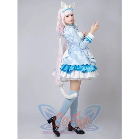 Nekopara Vanilla Cosplay Costume Blue Maid Outfit C00659 Costumes