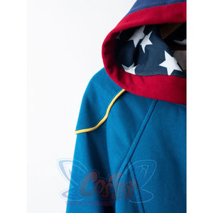 Cosfun Original America Modern Color-Block Blue Cosplay Hoodie A00004 Sweatshirt