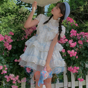 Pre-Sale Cute Sweet Lolita Heart-Shaped Wavepoint Summer Dress S30003