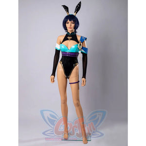 【Ready To Ship】Cosfun Gesnhin Impact Scaramouche Wanderer Derivative Bunny Girl Bodysuit