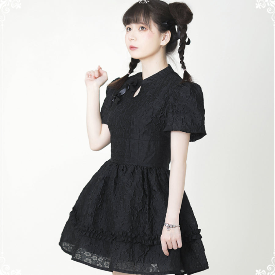 New Chinese Style Sweet and Sexy Lolita Slim Bubble Dress