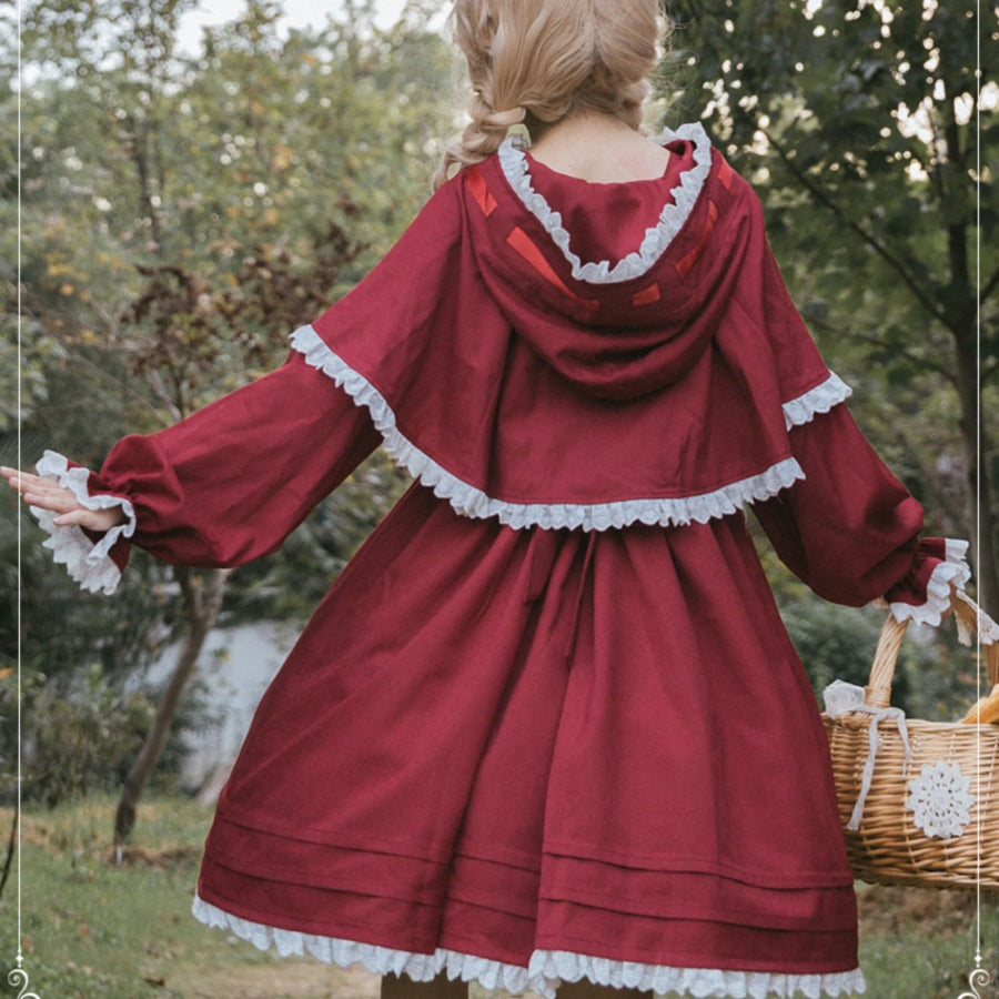 Little Red Riding Hood Sweet and Lovely Lolita Jumper Skirt S22812