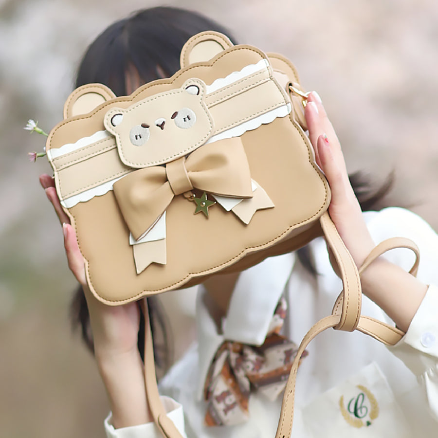 Japanese Lovely Bear Cookie Crossbody Bag