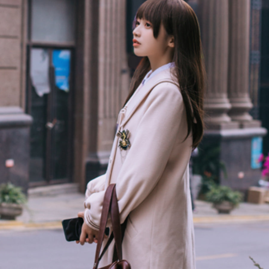 Spring Autumn Lolita Thicken Woolen Coat