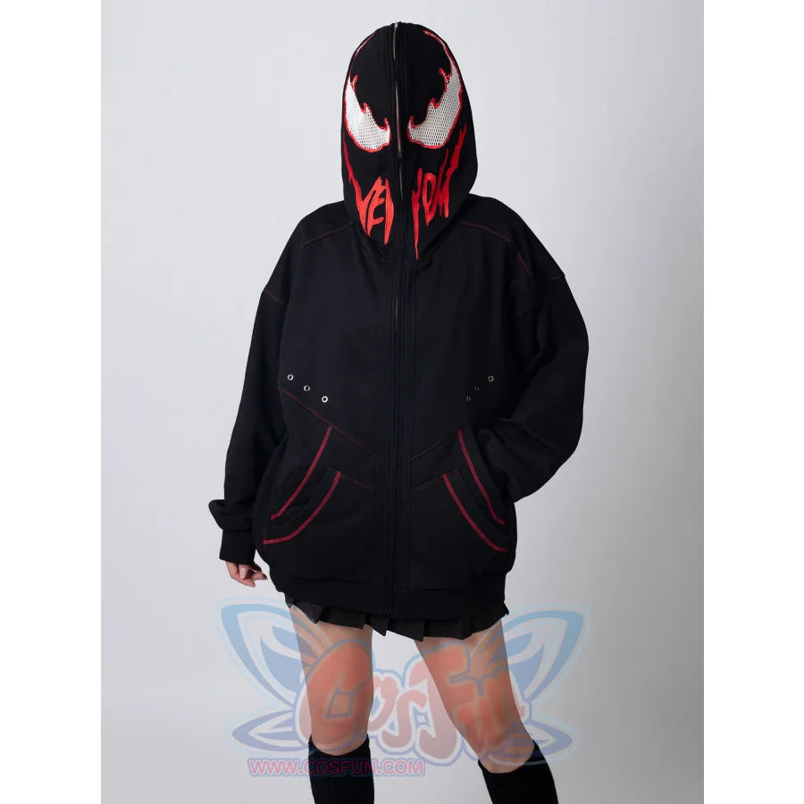 Cosfun Original Black Red Cosplay Hoodie Jacket A00005 Sweatshirt