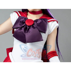 Sailor Moon Mars Hino Rei Cosplay Costumes Red Suit Mp000570