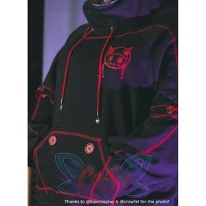 【Ready To Ship + Free Shipping】Cosfun Original Halloween Animal Tales Demon Bat Black Full Zip