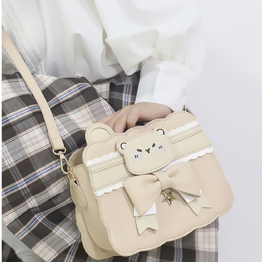 Japanese Lovely Bear Cookie Crossbody Bag