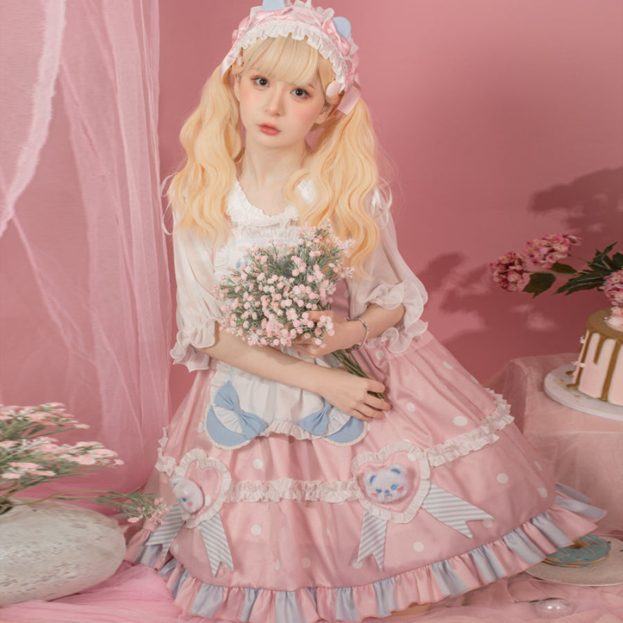 Sweet and Lovely Bear Lolita Jumper Skirt