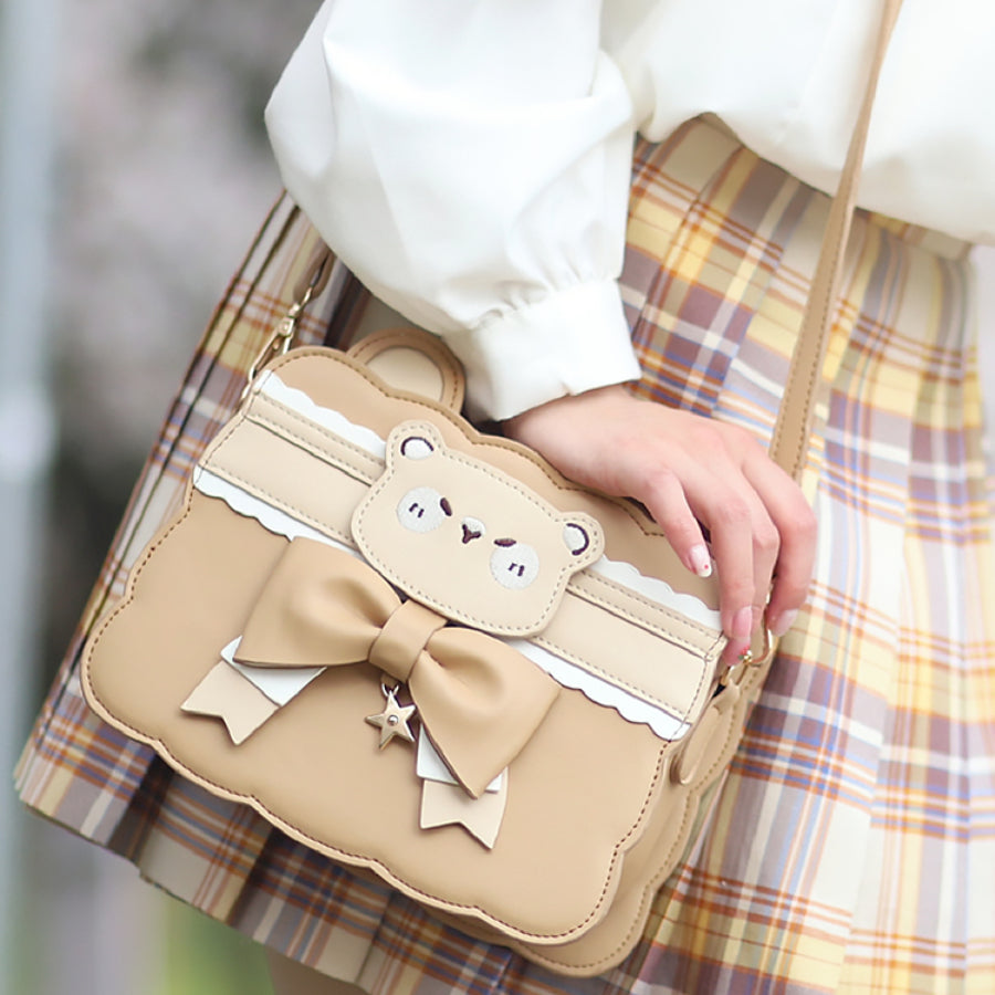 Japanese Lovely Bear Cookie Crossbody Bag