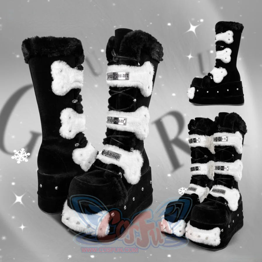 Original Winter Lolita Woolen Thick Soled Boots S22648