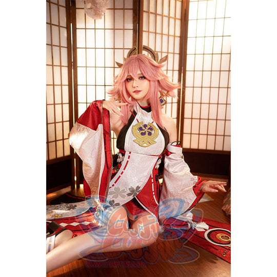 Ready To Ship Genshin Impact Guuji Yae Miko Cosplay Costume C02884 Aaa Costumes