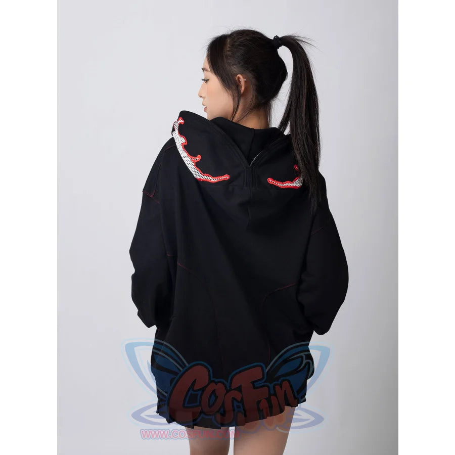 Cosfun Original Black Red Cosplay Hoodie Jacket A00005 Sweatshirt