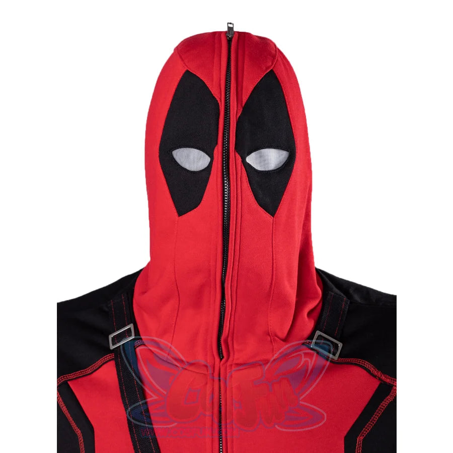 Ready To Ship Cosfun Original Deadpool Wade Winston Wilson Zip-Up Hoodie Sweatshirt If0005