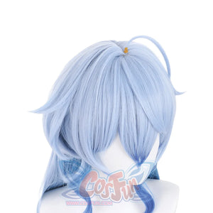 Genshin Impact Ganyu Cosplay Wigs Pale Blue Gradient Hair C00646