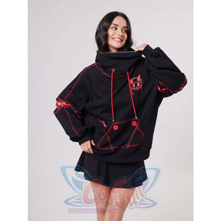 Original Black Devil Bat Hooded Hoodie If0003 Sweatshirt