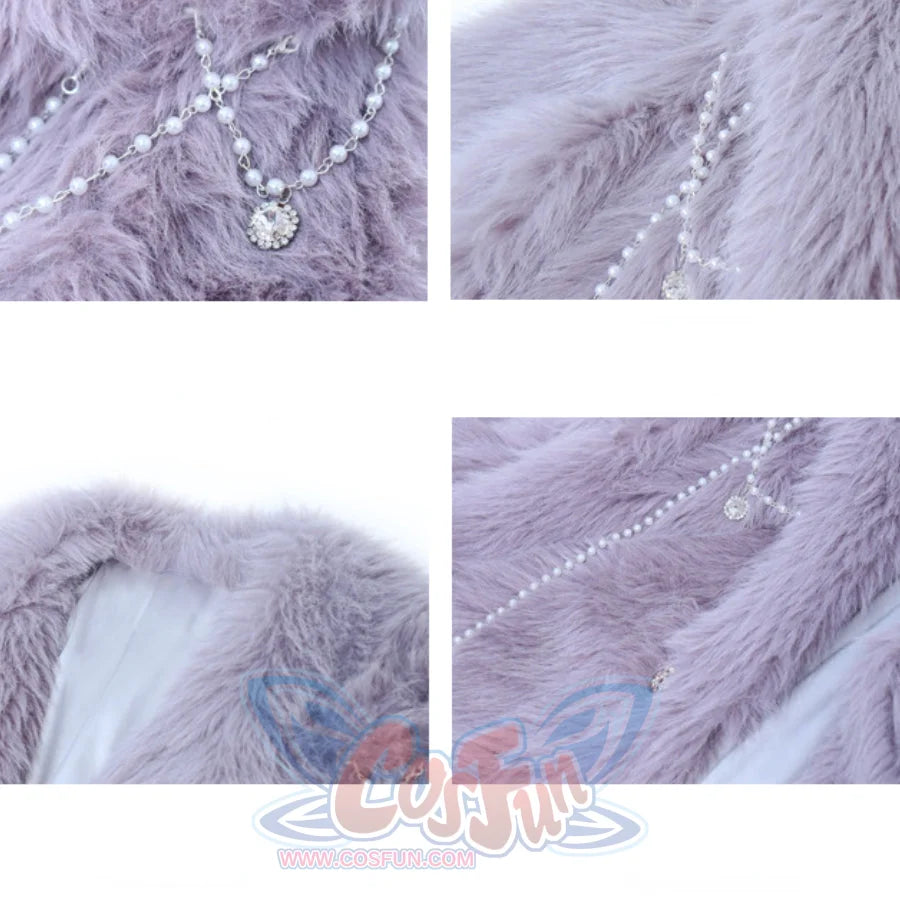 Winter Fox Fur Elegant Loose Coat