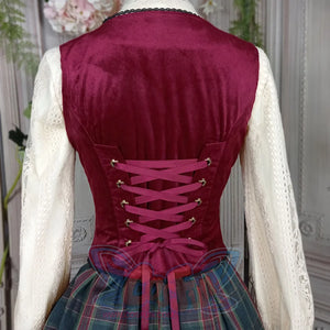 College Style Elegant Winter Velvet Lolita Vest