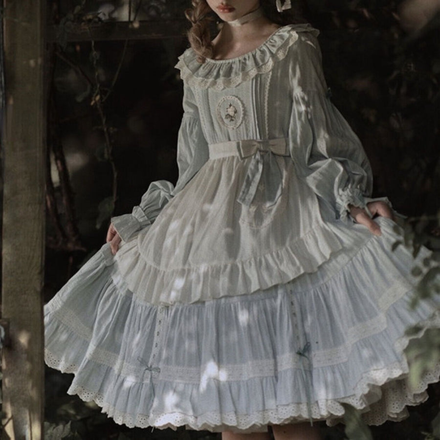 Autumn High Waist Lolita Long Sleeve Dress