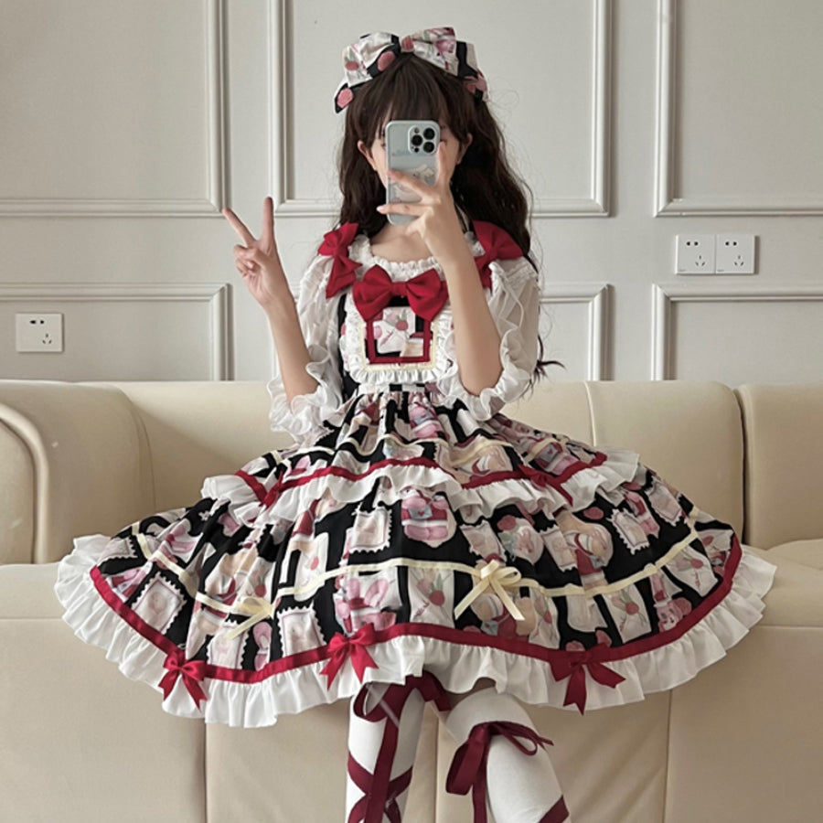 Sweet and Lovely Cake Lolita Jumper Skirt