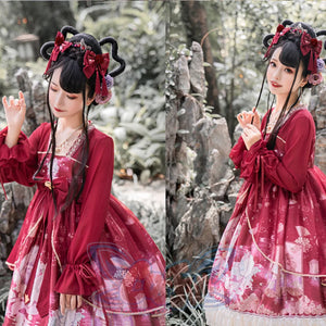 Chinese Style New Year Lolita Long Sleeve Dress