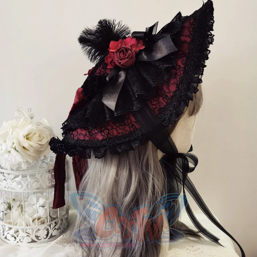 Original Gorgeous Lolita Wide Brim Lace Hat