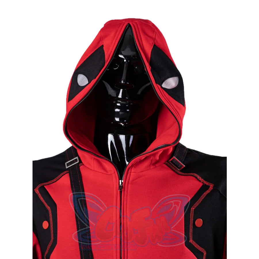 Ready To Ship Cosfun Original Deadpool Wade Winston Wilson Zip-Up Hoodie Sweatshirt If0005