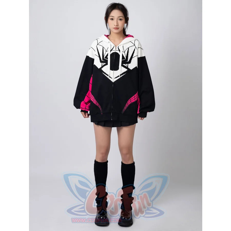 Cosfun Original Girl Spider Theme Cosplay Derivative Hoodie Jacket A00003 Sweatshirt