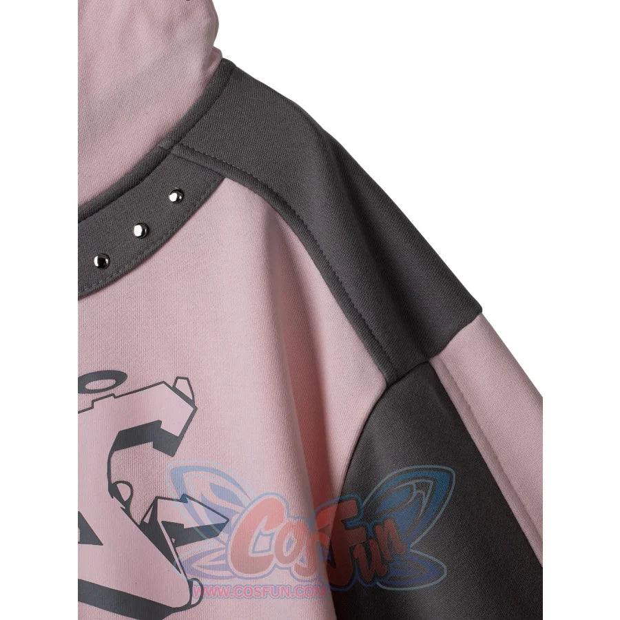 Cosfun Original Dreamy Melody Pink Cosplay Full Zip Hoodie A00007 Sweatshirt