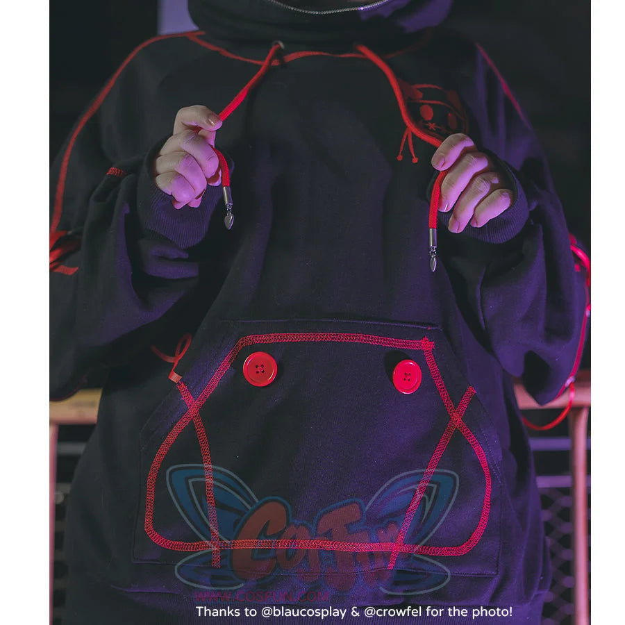 【Ready To Ship + Free Shipping】Cosfun Original Halloween Animal Tales Demon Bat Black Full Zip